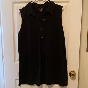 NY & Co black button down sleeveless top with pant set
